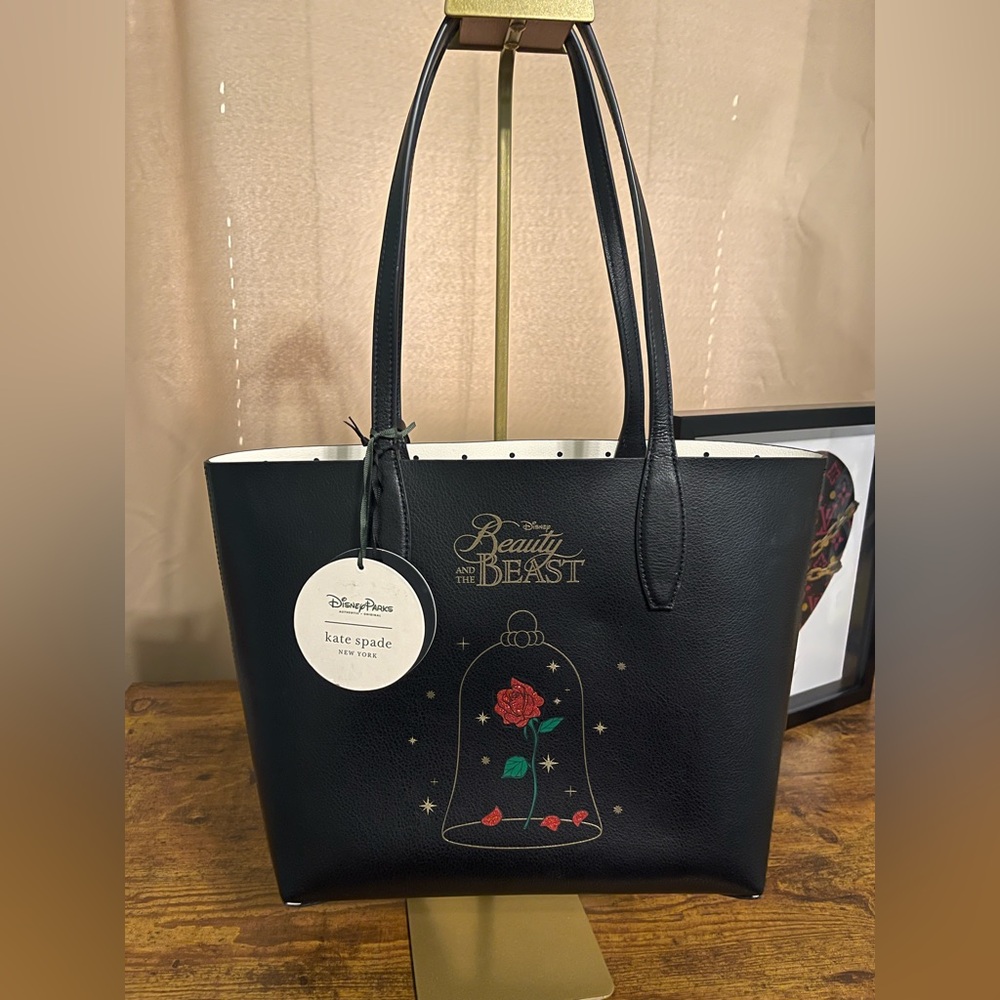 KATE SPADE ♠️ Black Beauty and the Beast Tote and WRISTLET. NWT